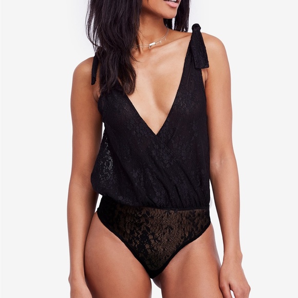 Free People Tops - Free People Lace All Day Thong Bodysuit